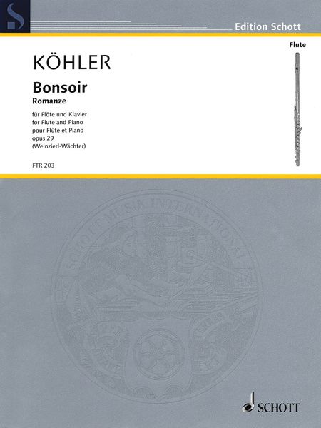 Bonsoir : Romanze Für Flöte und Klavier, Op. 29 / edited by Elisabeth Weinzierl and Edmund Wächter.