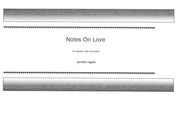 Notes On Love : For Soprano, Flute and Piano.