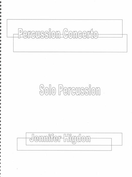 Percussion Concerto : For Percussion and Symphonic Band - Piano reduction.