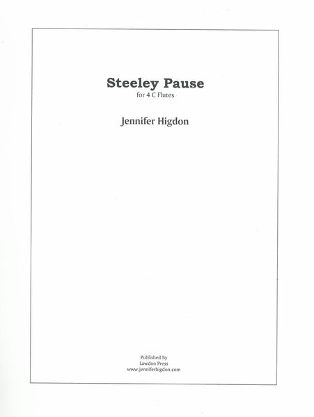 Steeley Pause : For Four C Flutes.