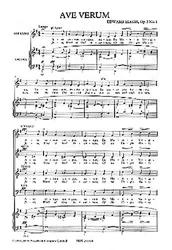 Ave Verum, Op. 2 No. 1 : For Soprano, SATB Choir and Organ.