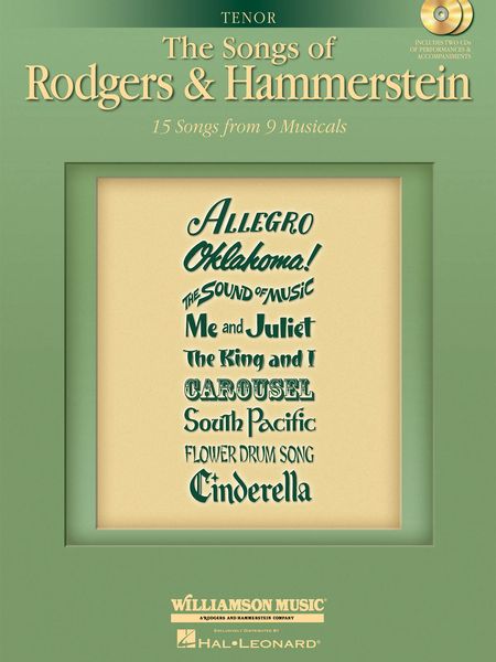Songs Of Rodgers & Hammerstein : Tenor Edition - 15 Songs From 9 Musicals.