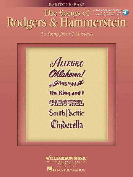 Songs Of Rodgers & Hammerstein : Baritone/Bass Edition - 14 Songs From 7 Musicals.