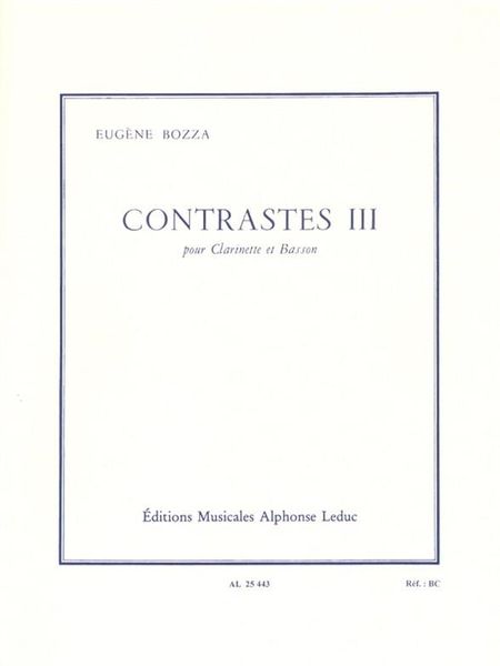 Contrastes 3 : Pour Clarinette Et Basson.