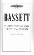 Thoughts That Sing, Breathe and Burn : For Orchestra.