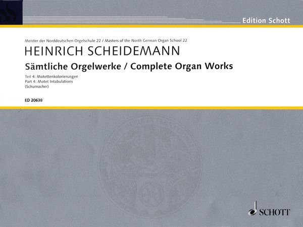 Complete Organ Works, Part 4 : Motet Intabulations / edited by Claudia Schumacher.