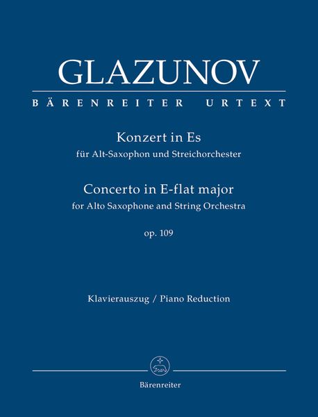 Konzert In Es, Op. 109 : Für Alt-Saxophon und Streichorchester - Piano reduction.