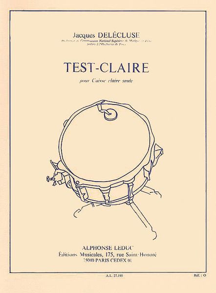 Test-Claire : Pour Caisse Claire Seule.