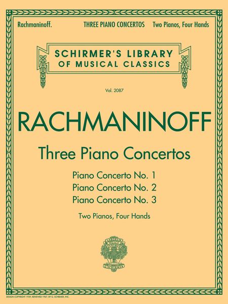 Three Piano Concertos : For Two Pianos, Four Hands.