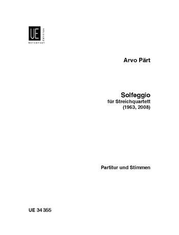 Solfeggio : Für Streichquartett (1963, 2008).