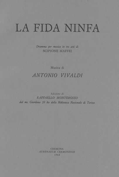 Fida Ninfa / edited by Raffaello Monterosso.