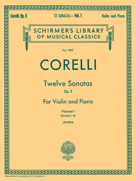 Twelve Sonatas For Violin, Vol. 1.