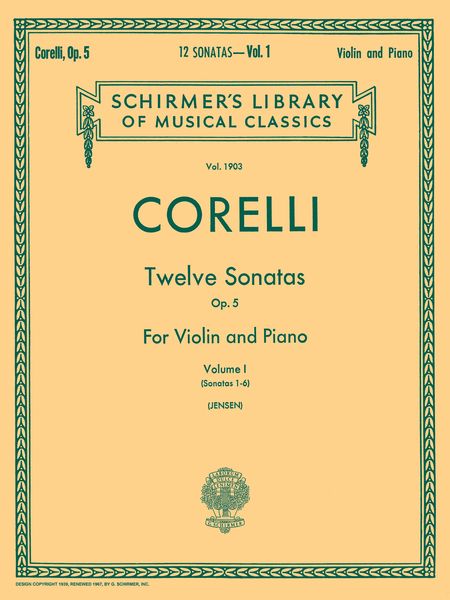 Twelve Sonatas For Violin, Vol. 1.