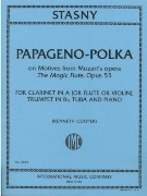 Papageno-Polka, Op. 55 : For Clarinet In A (Or Flute Or Violin), Trumpet In B Flat, Tuba and Piano.