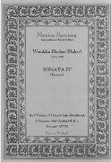 Sonata IV (Kremsier) : Für 2 Violinen, 2 Cornetti (Oder Blockflöten), 2 Posaunen (Gamben) & B. C.