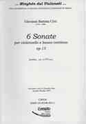 6 Sonate, Op. 15 : Per Violoncello E Basso Continuo / edited by Alessandro Bares.