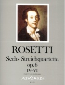 Sechs Streichquartette, Op. 6, Nos. IV - VI / edited by Yvonne Morgan.