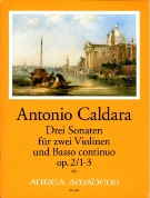 Drei Sonaten, Op. 2 Nos. 1-3 : Für Zwei Violinen Und Basso Continuo / edited by Yvonne Morgan.
