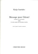 Message Pour Gérard : For Mezzo-Soprano and Instrumental Ensemble (2000).