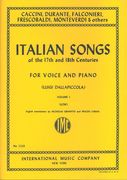Italian Songs Of The Seventeenth and Eighteenth Centuries, Vol. I : For Low Voice.