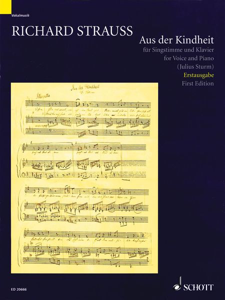 Aus der Kindheit : Für Singstimme und Klavier / edited by Christian Wolff.