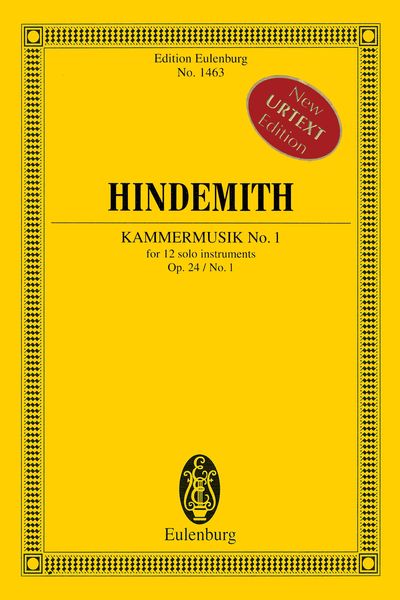 Kammermusik No. 1, Op. 24 No. 1 : For 12 Solo Instruments / edited by Giselher Schubert.