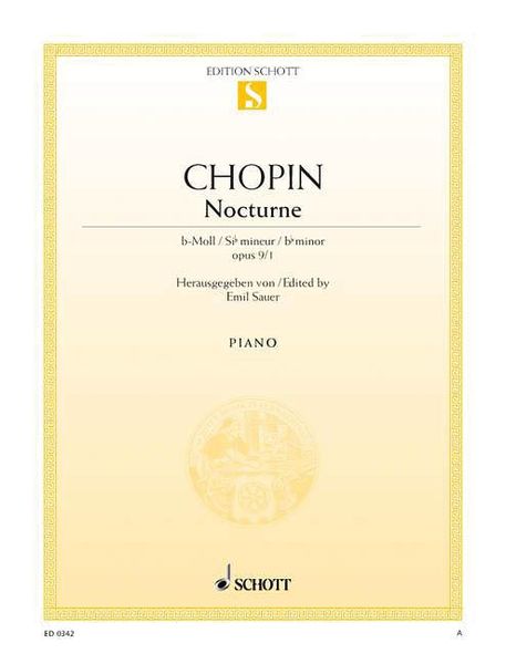 Nocturne In B Flat Minor, Op. 9 No. 1 : For Piano.