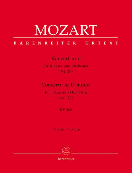Concerto No. 20 In D Minor, K. 466 : For Piano and Orchestra / Ed. Engel, Heussner.
