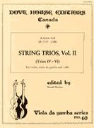 String Trios, Vol. 2 : For Violin, Viola Da Gamba, and Cello.