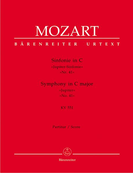 Symphony No. 41 In C Major, K. 551 (Jupiter) / edited by H.C. Robbins Landon.