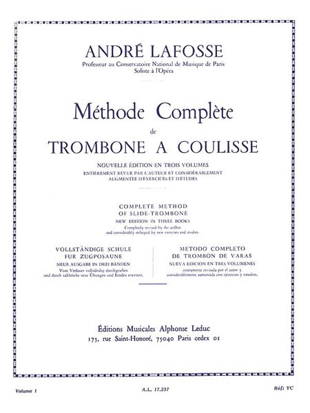 Complete Method Of Slide Trombone, Vol. 1.