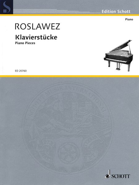 Klavierstücke (1919/21) / edited by Marina Lobanova.