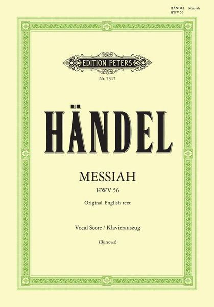 Messiah : Vocal Score - Urtext / edited by Donald Burrows.