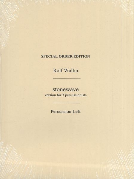 Stonewave : For Three Or Six Percussionists (Revised 1991).