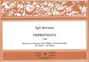 Improvisata : For Orgel Solo.