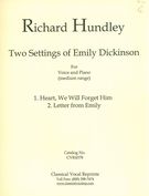 Two Settings Of Emily Dickinson : For Voice and Piano (Medium Range).