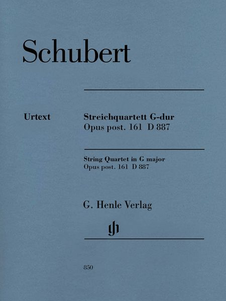 Streichquartett G-Dur, Op. Post. 161, D 887 / edited by Egon Voss.