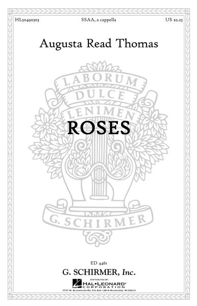 Roses : For SSAA Choir, A Cappella (2008).