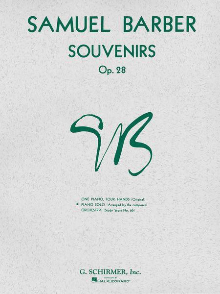 Souvenirs, Op. 28 : For Piano Solo / arranged For Piano Solo by The Composer.