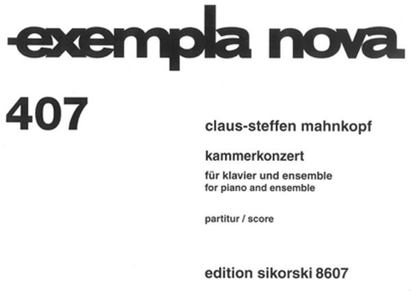 Kammerkonzert : Für Klavier und Ensemble (1995/96).