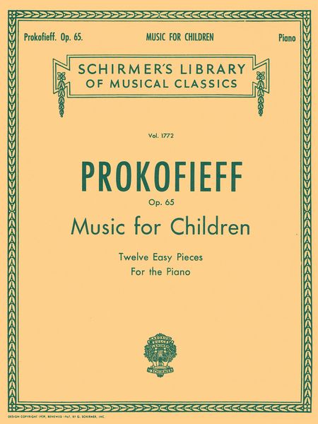 Music For Children, Op. 65 : For Piano.