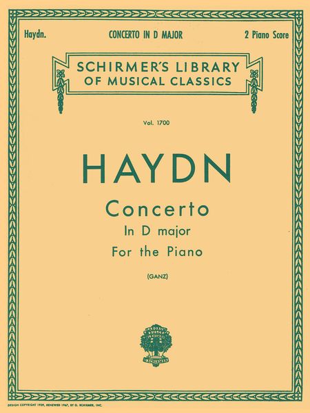Concerto No. 1 In D Major : For Piano and Orchestra - reduction For Two Pianos.