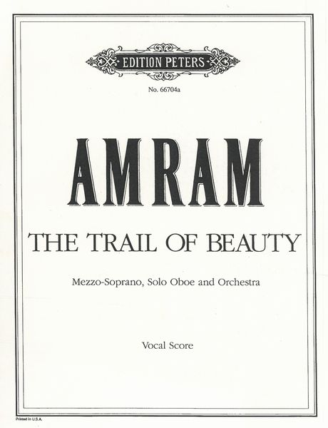 Trail Of Beauty : For Mezzo Soprano, Oboe and Orchestra - Piano reduction.