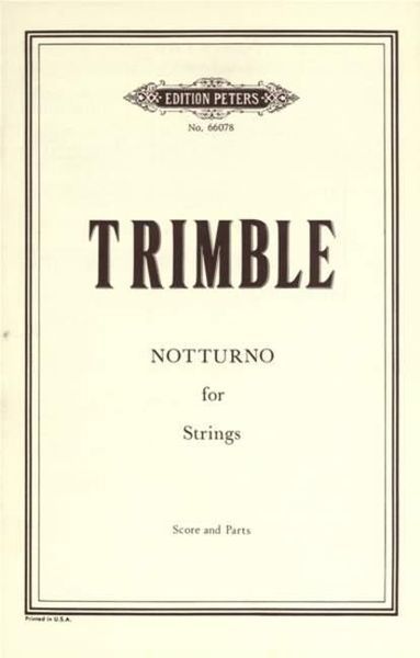 Notturno : String Quartet Or String Orchestra.