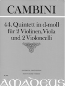 44. Quintett In D-Moll : Für 2 Violinen, Viola und 2 Violoncelli / edited by Yvonne Morgan.