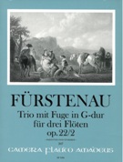 Trio Mit Fuge In G-Dur, Op. 22/2 : Für Drei Flöten / edited by Bernhard Päuler.