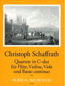 Quartett In C-Dur : Für Flöte, Violine, Viola und Basso Continuo / edited by Michael Jappe.