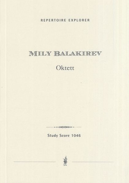 Octet, Op. 3 : For Piano, Flute, Oboe, French Horn, Violin, Viola, Cello and Contrabass.