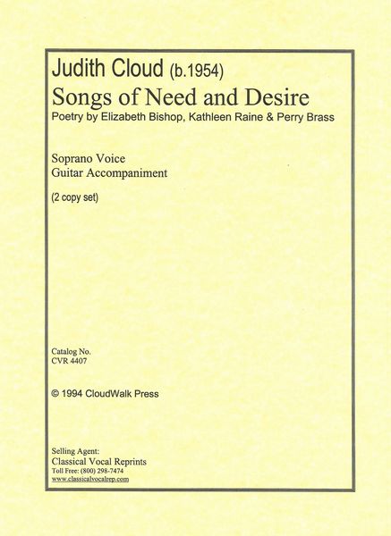 Songs Of Need and Desire : For Soprano Voice and Guitar.
