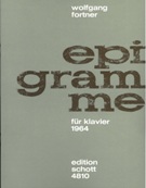 Epigramme : Für Klavier (1964).